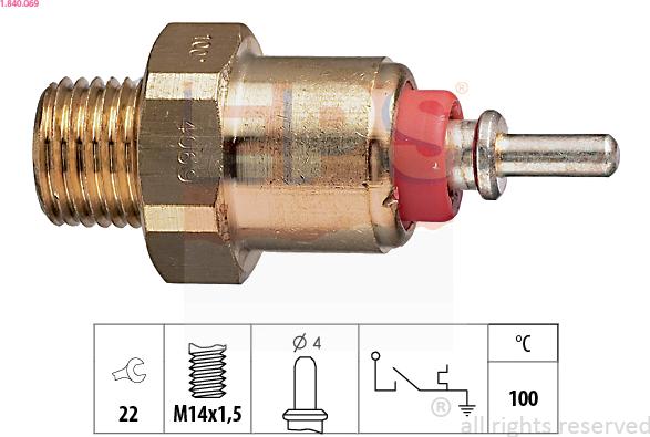 EPS 1.840.069 - Sonde de température, liquide de refroidissement droxauto.com