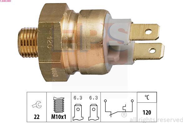 EPS 1.840.080 - Sonde de température, liquide de refroidissement droxauto.com