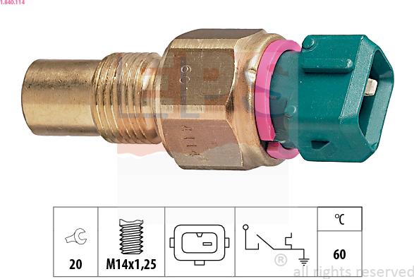 EPS 1.840.114 - Sonde de température, liquide de refroidissement droxauto.com