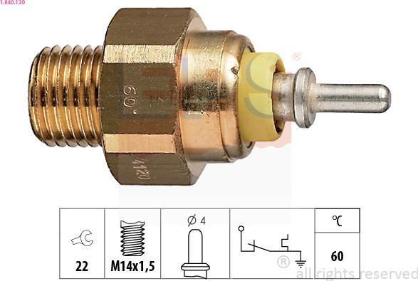 EPS 1.840.120 - Sonde de température, liquide de refroidissement droxauto.com