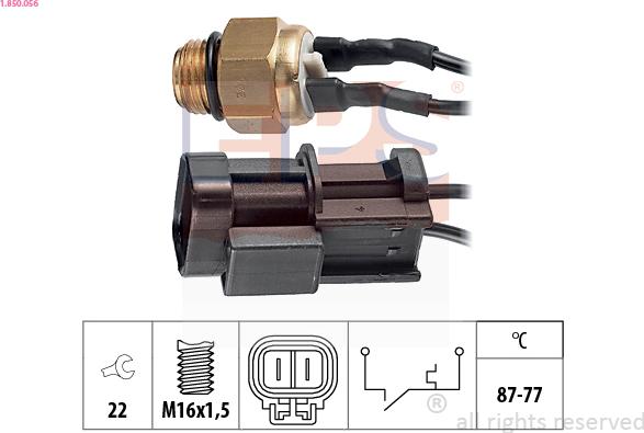 EPS 1.850.056 - Interrupteur de température, ventilateur de radiateur droxauto.com