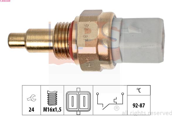 EPS 1.850.029 - Interrupteur de température, ventilateur de radiateur droxauto.com