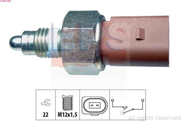 EPS 1.860.266 - Contacteur, feu de recul droxauto.com
