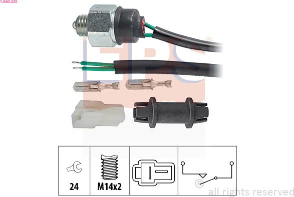 EPS 1.860.225 - Contacteur, feu de recul droxauto.com
