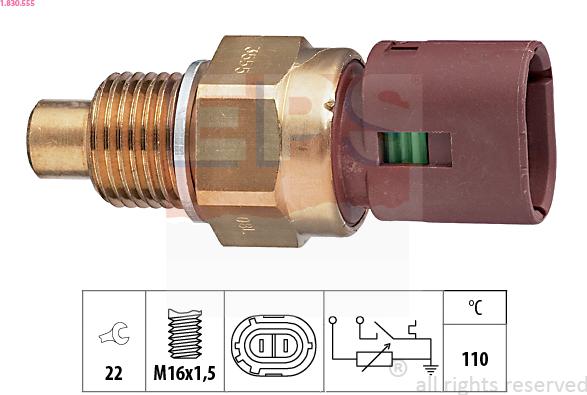 EPS 1.830.555 - Sonde de température, liquide de refroidissement droxauto.com