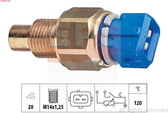 EPS 1.830.558 - Sonde de température, liquide de refroidissement droxauto.com