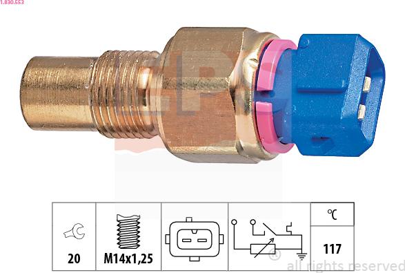 EPS 1.830.553 - Sonde de température, liquide de refroidissement droxauto.com