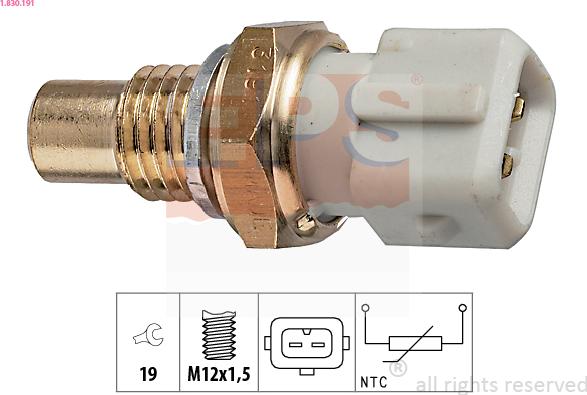 EPS 1.830.191 - Sonde de température, liquide de refroidissement droxauto.com