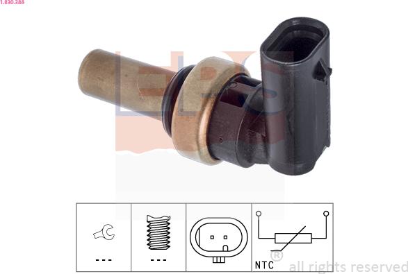 EPS 1.830.388 - Sonde de température, liquide de refroidissement droxauto.com