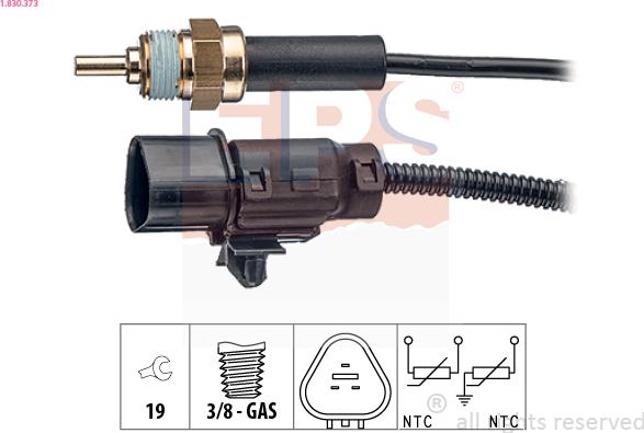 EPS 1.830.373 - Sonde de température, liquide de refroidissement droxauto.com