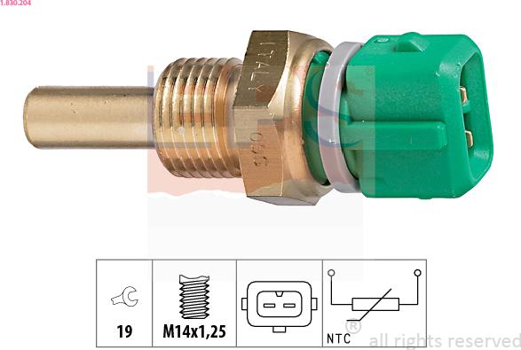 EPS 1.830.204 - Sonde de température, liquide de refroidissement droxauto.com