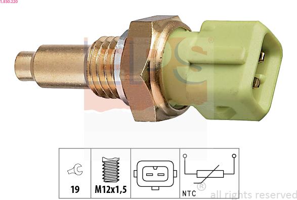 EPS 1.830.220 - Sonde de température, liquide de refroidissement droxauto.com