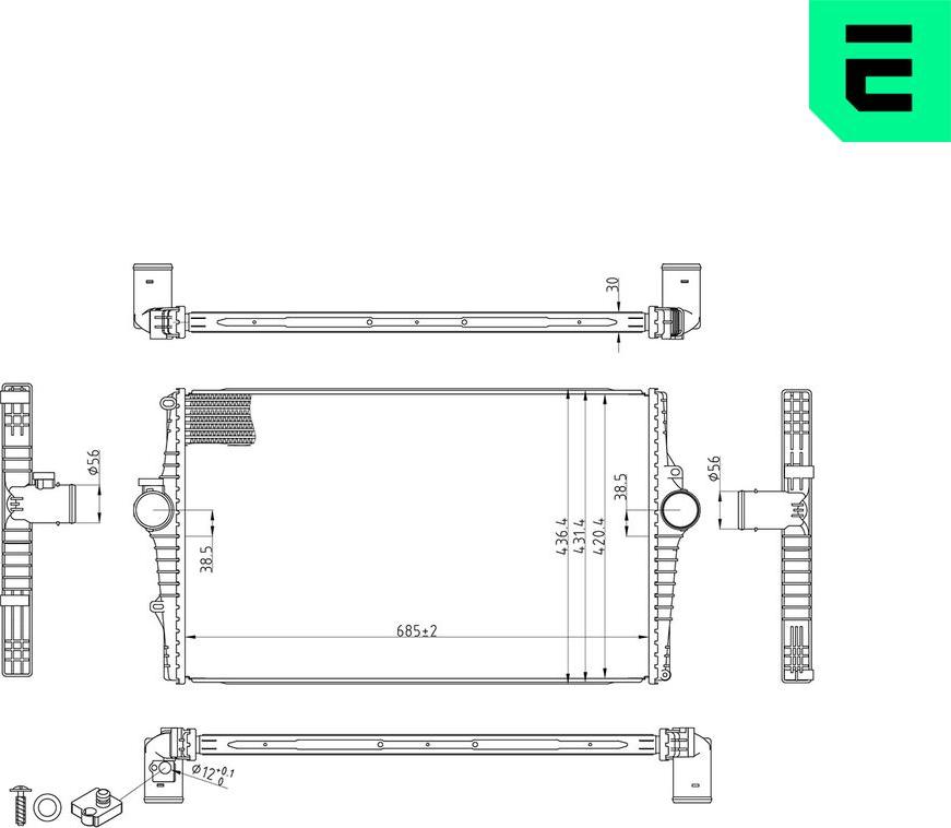 ERA 672030 - Intercooler, échangeur droxauto.com