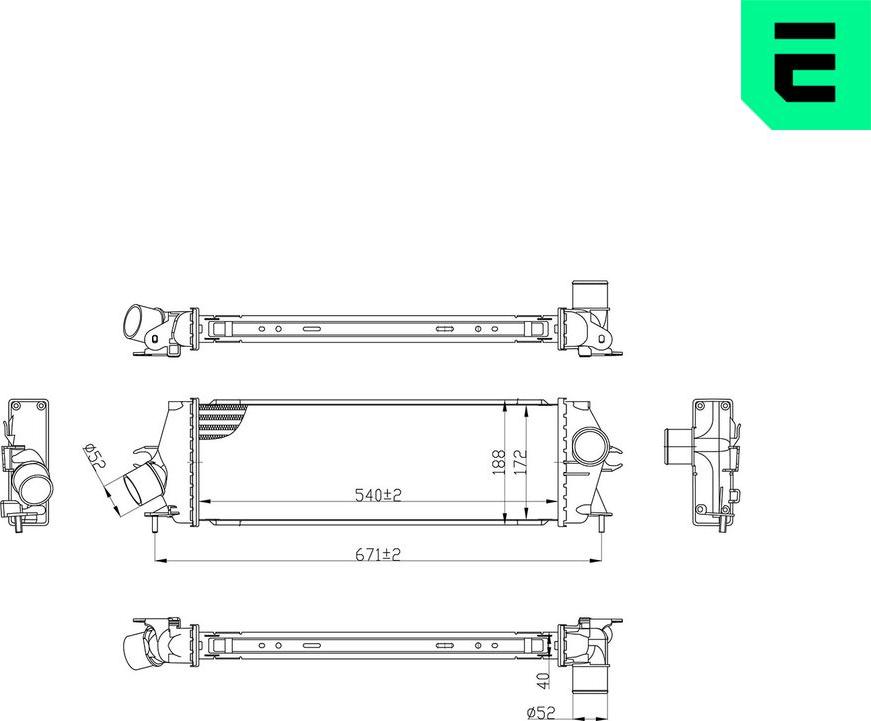 ERA 672077 - Intercooler, échangeur droxauto.com