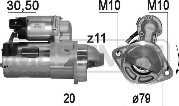 ERA 220863 - Démarreur droxauto.com