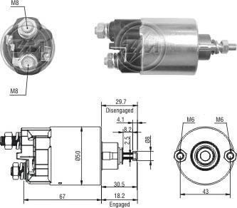 ERA ZM709 - Contacteur, démarreur droxauto.com