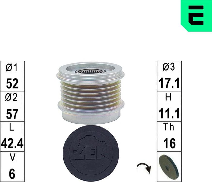ERA ZN5829 - Poulie, alternateur droxauto.com