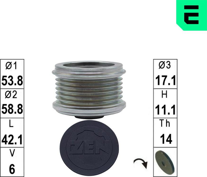 ERA ZN5790 - Poulie, alternateur droxauto.com