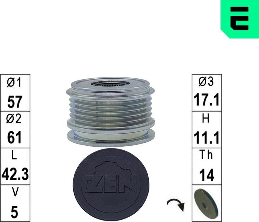 ERA ZN5793 - Poulie, alternateur droxauto.com