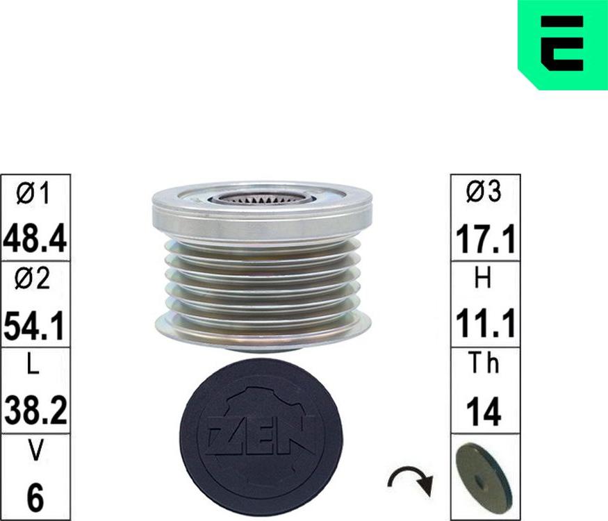 ERA ZN5719 - Poulie, alternateur droxauto.com