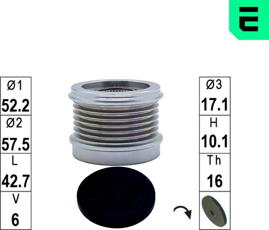 ERA ZN5784 - Poulie, alternateur droxauto.com