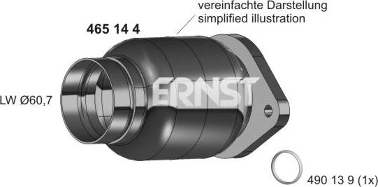 ERNST 465144 - Tube de réparation, catalyseur droxauto.com