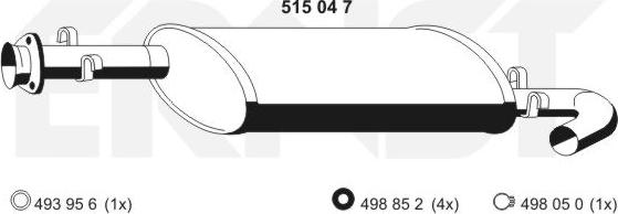 ERNST 515047 - Silencieux central droxauto.com