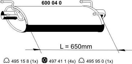 ERNST 600040 - Silencieux central droxauto.com