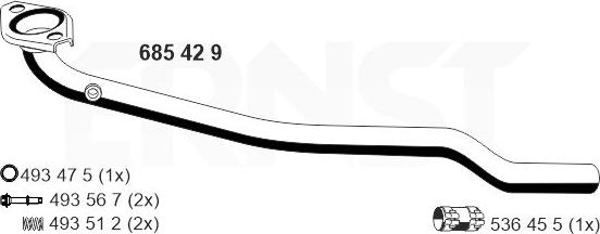 ERNST 685429 - Tuyau d'échappement droxauto.com