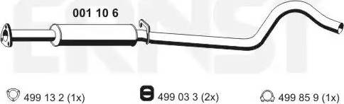 ERNST 001106 - Silencieux avant droxauto.com