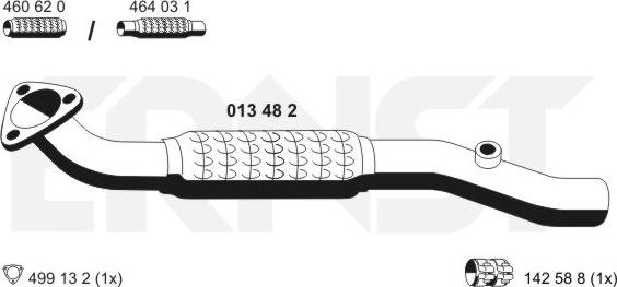 ERNST 013482 - Tuyau d'échappement droxauto.com