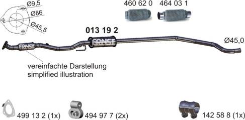 ERNST 013192 - Silencieux central droxauto.com