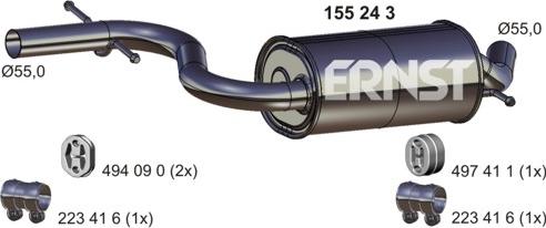 ERNST 155243 - Silencieux central droxauto.com