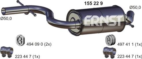 ERNST 155229 - Silencieux central droxauto.com