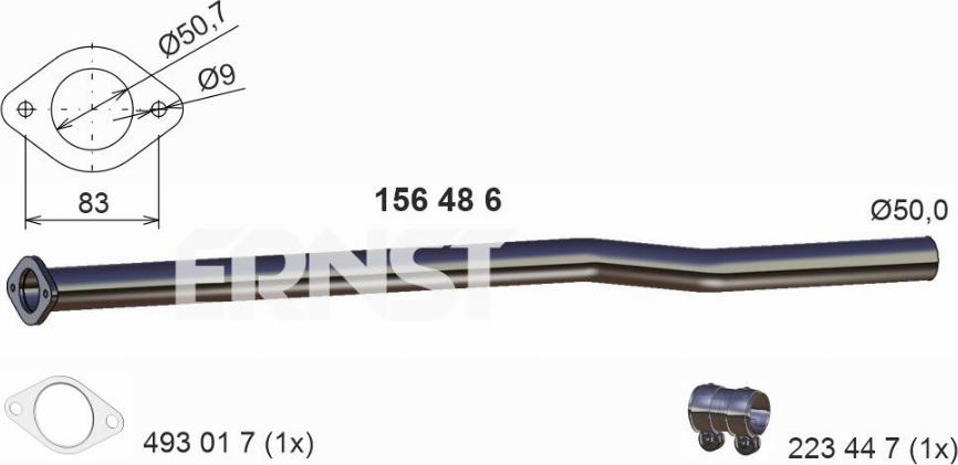 ERNST 156486 - Tuyau d'échappement droxauto.com