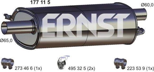 ERNST 177115 - Silencieux central droxauto.com