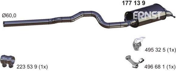 ERNST 177139 - Silencieux arrière droxauto.com