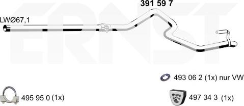 ERNST 391597 - Tuyau d'échappement droxauto.com