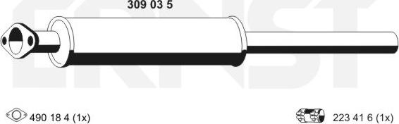 ERNST 309035 - Silencieux avant droxauto.com