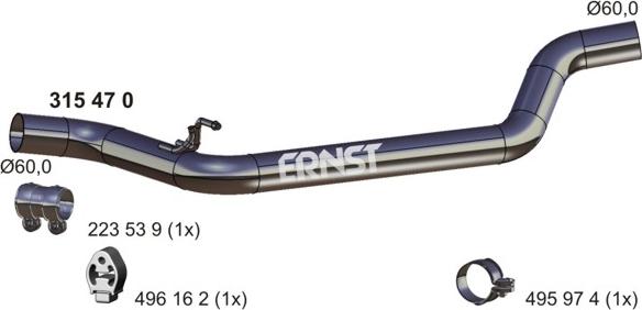 ERNST 315470 - Tuyau d'échappement droxauto.com