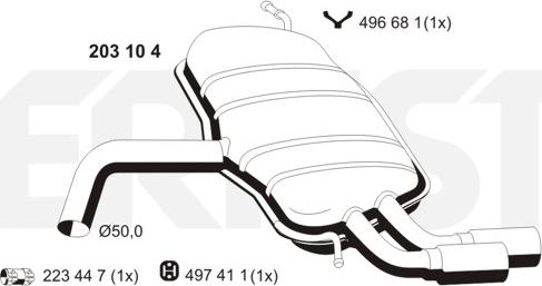 ERNST 203104 - Silencieux arrière droxauto.com