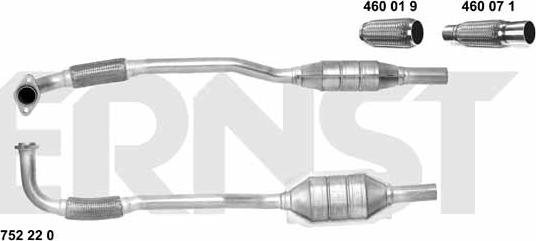 ERNST 752220 - Catalyseur droxauto.com