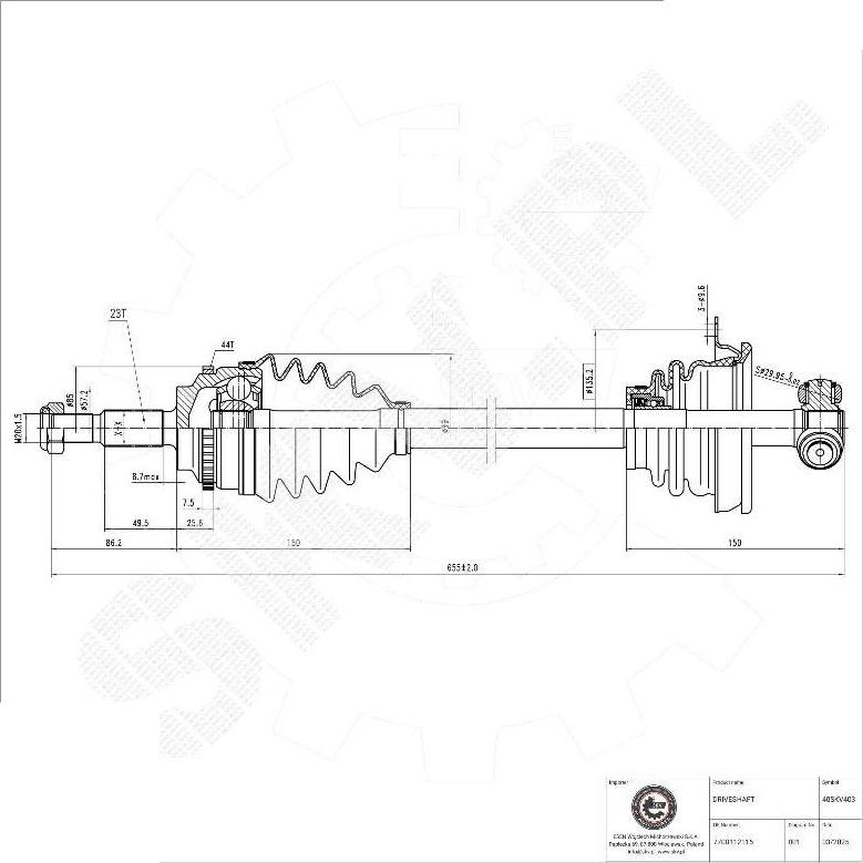 Esen SKV 40SKV403 - Arbre de transmission droxauto.com