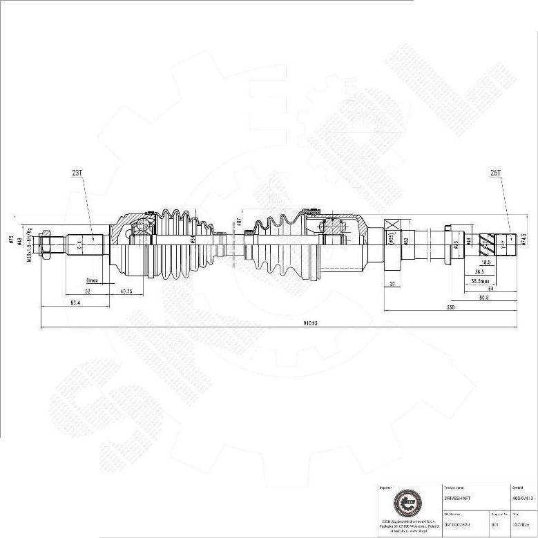 Esen SKV 40SKV413 - Arbre de transmission droxauto.com