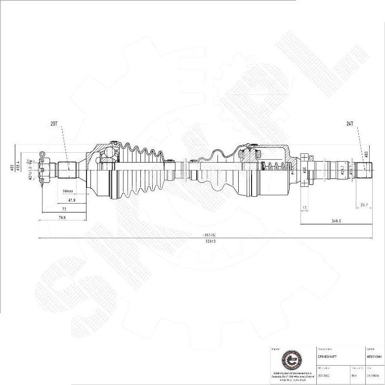 Esen SKV 40SKV044 - Arbre de transmission droxauto.com