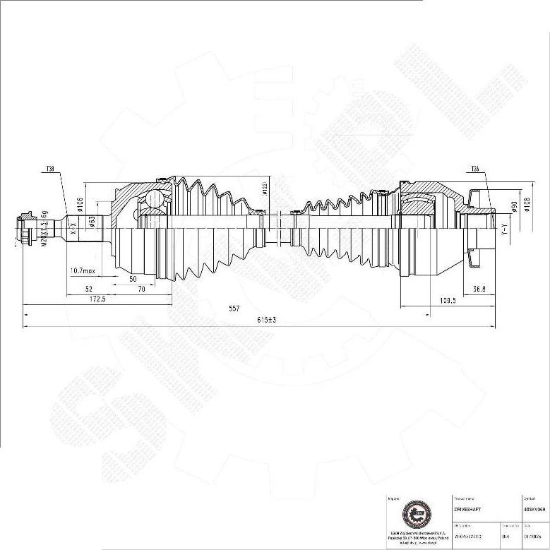 Esen SKV 40SKV069 - Arbre de transmission droxauto.com