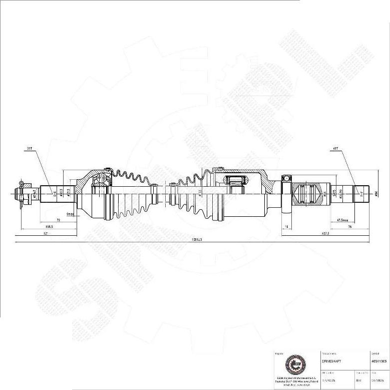 Esen SKV 40SKV005 - Arbre de transmission droxauto.com