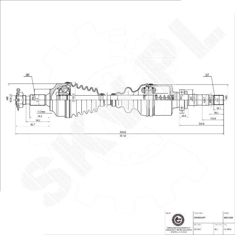 Esen SKV 40SKV083 - Arbre de transmission droxauto.com