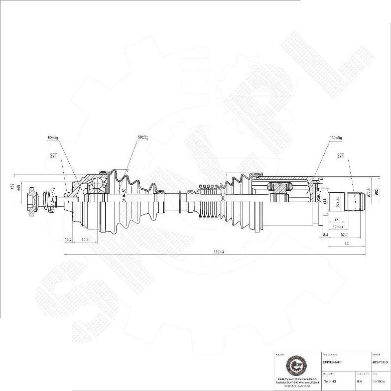 Esen SKV 40SKV039 - Arbre de transmission droxauto.com