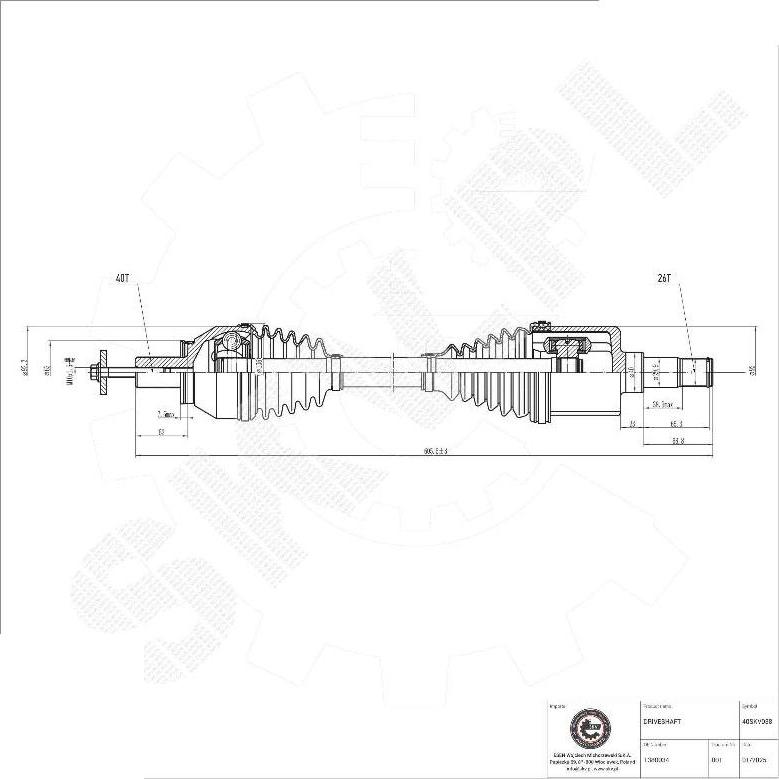 Esen SKV 40SKV038 - Arbre de transmission droxauto.com